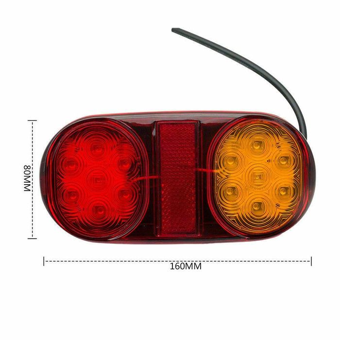 комплект 2 броя led лед диодни стопове, 12v, 160мм x 80мм, за ...