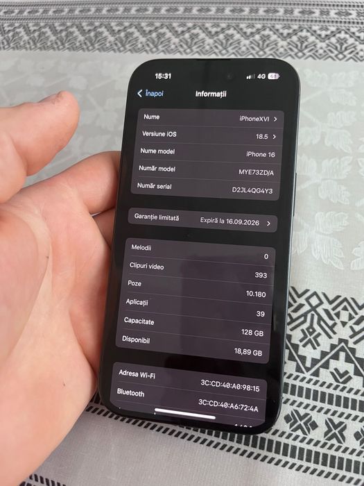 Iphone 16 Baterie 100%