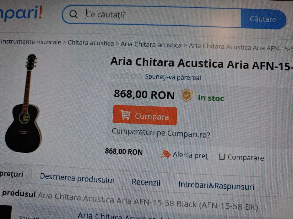 Chitara acustica,noua nouta.Brend Aria AFN.buna invatat