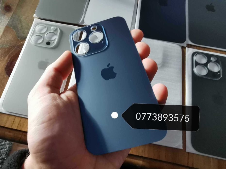 Capac sticla spate carcasa iPhone 13 12 11 x Xs 8 Max Plus Pro geam