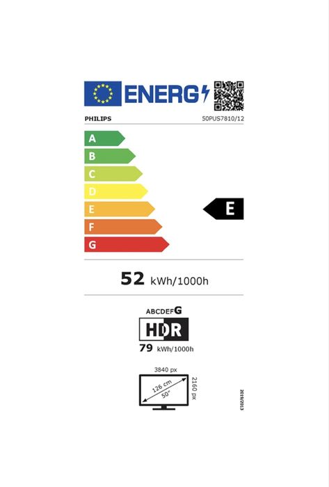 Televizor QLED Smart TV PHILIPS 50PUS7810, 126 cm, Ultra HD 4K, HDR10+