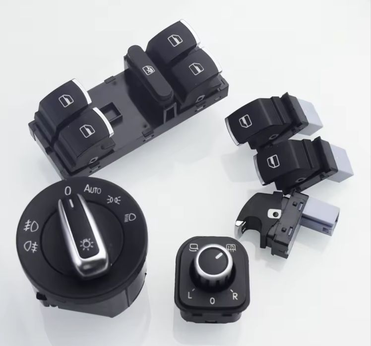 Set butoane geamuri + bloc lumini crom calitate VW Passat B6 B7 CC