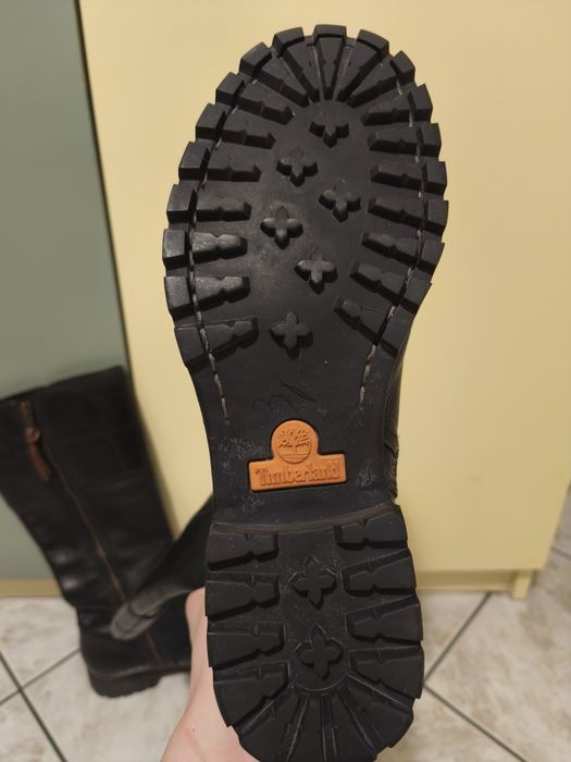 Timberland кожени високи черни ботуши