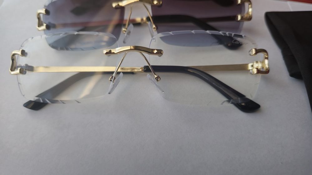 Set ochelari de soare Cartier Rimless Diamond Cut.