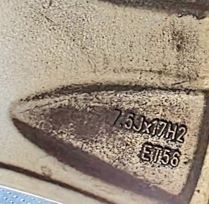 Vând 4 jante originale Audi R17, 5 x 112, 7,5j, ET56, cu anvelope vara