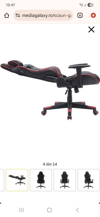 Scaun gaming myria în stare buna este ,puțin reparat pe spate material