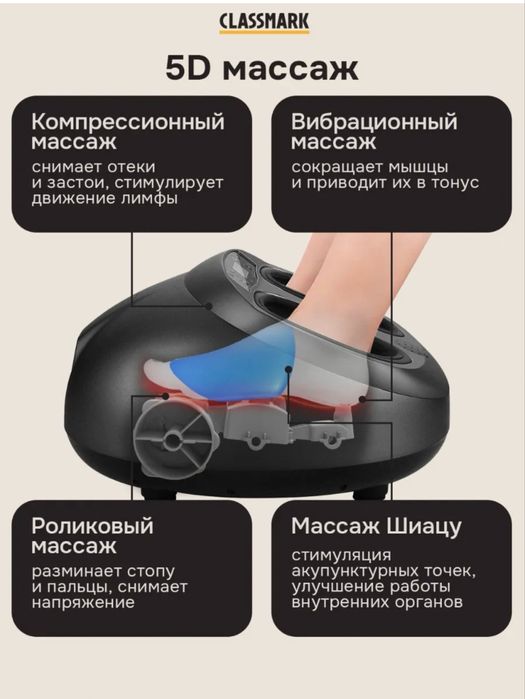 Продам массажер для ног, новый