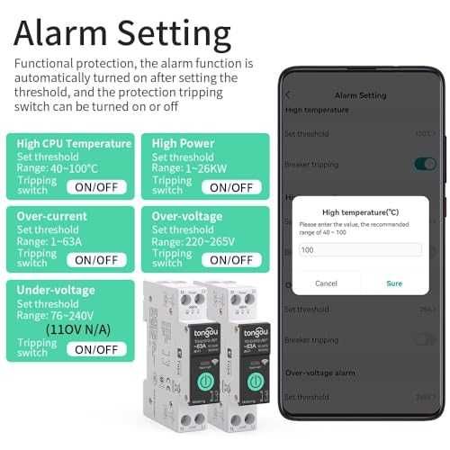 TONGOU Smart Switch 1–63A DIN рейка Tuya Smart Life