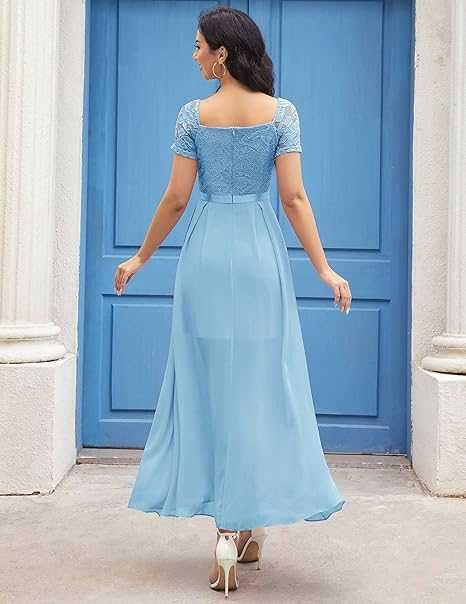 Елегантна дамска рокля Wedtrend, размер S, дълга дантелена рокля