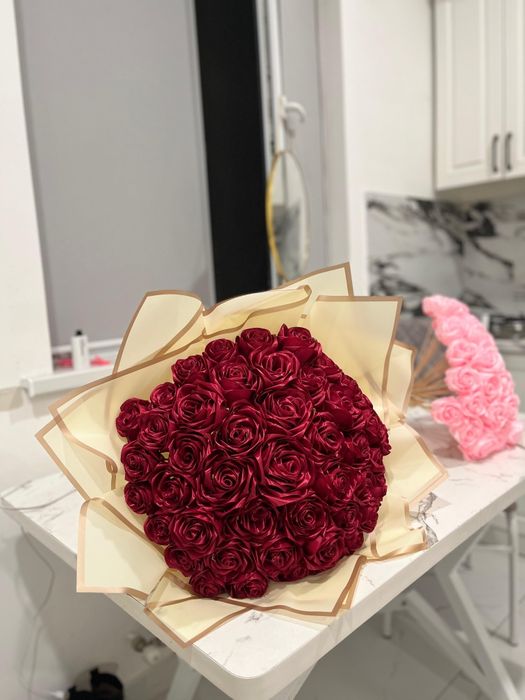 Вечный розы 51шт на 8март