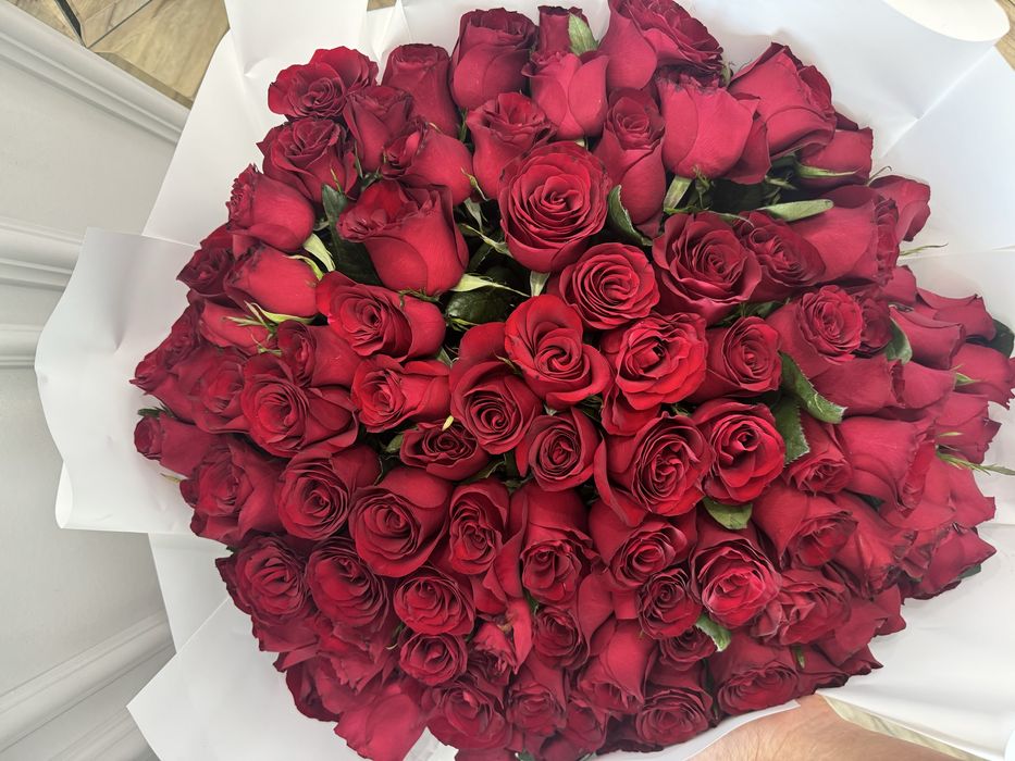 Букет 101 Роза свежая