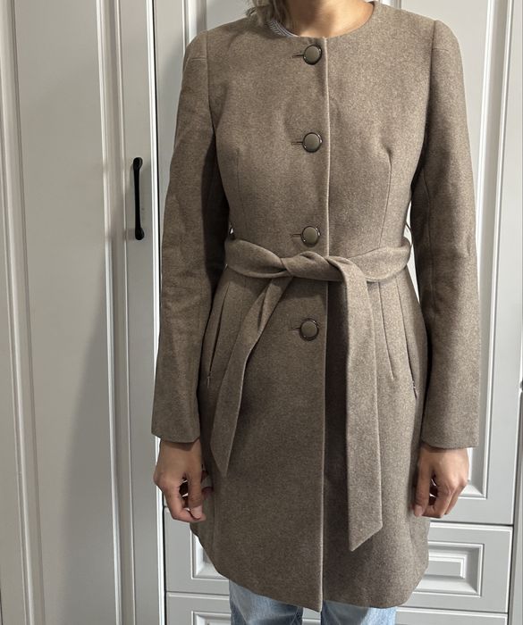 Пальто аврора серое