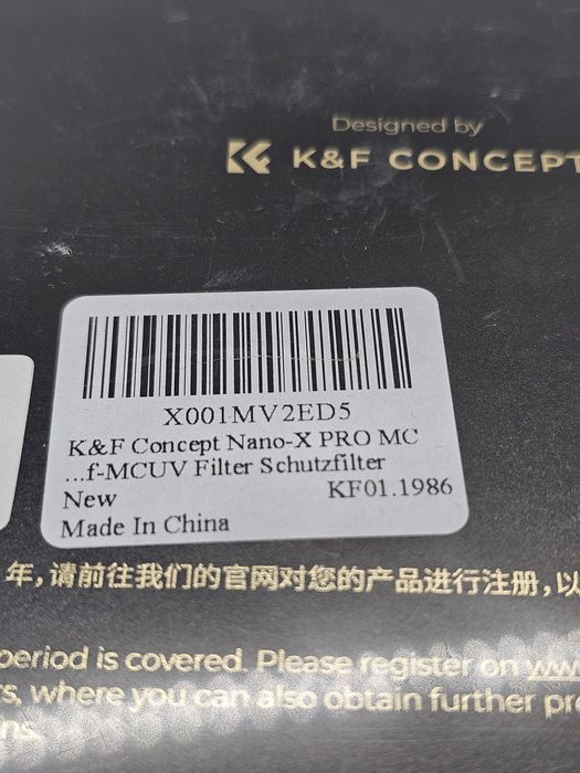 Filtru de protecție UV K&F CONCEPT Nano-Xcel Pro 95 mm, filtru UV MC ultra-subțire cu ramă din alamă, sticlă optică HD cu 36 de straturi de nano-acope