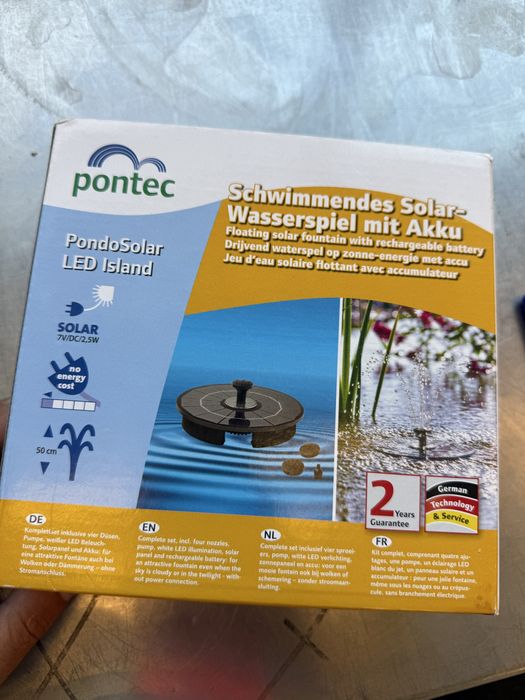 Pontec Pondosolar LED Island fântână solară plutitoare cu acumulator