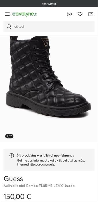 Дамски ботуши Guess зимни черни