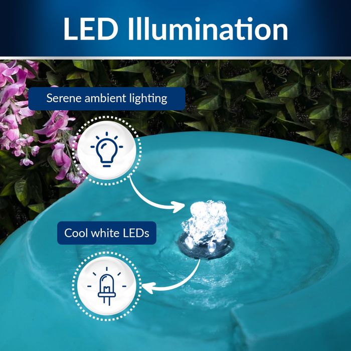 Fântână de exterior cu borcan antic, înaltă de 84 cm Alpine