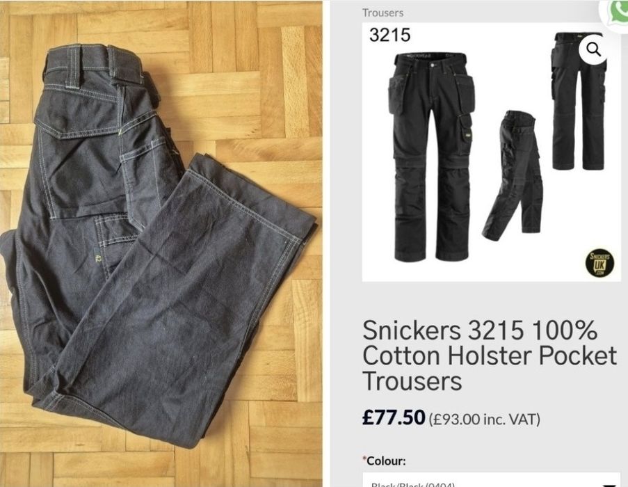 Pantaloni De Lucru Premium Snickers 3215 Holster Pocket, Bărbați - 42