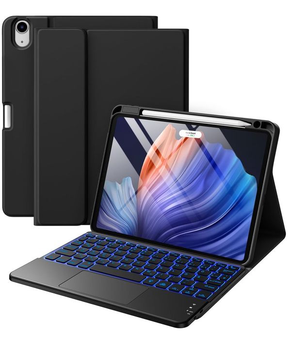 Husă cu Tastatură și Touchpad iPad Air 11 M3/M2 Air 5/4 Iluminată