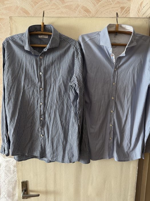 Мужские рубашки с коротким и длинным рукавом.