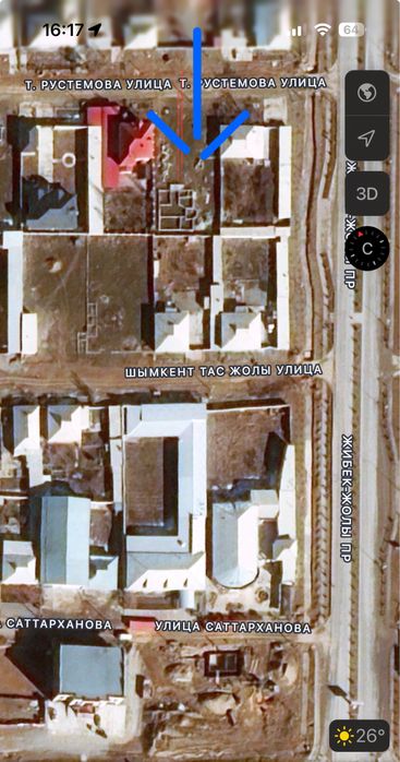 Снос жоқ құжаты 100%. ИЖС рұқсат! Т. Рустемов 24, Ханшайым плаза жанын