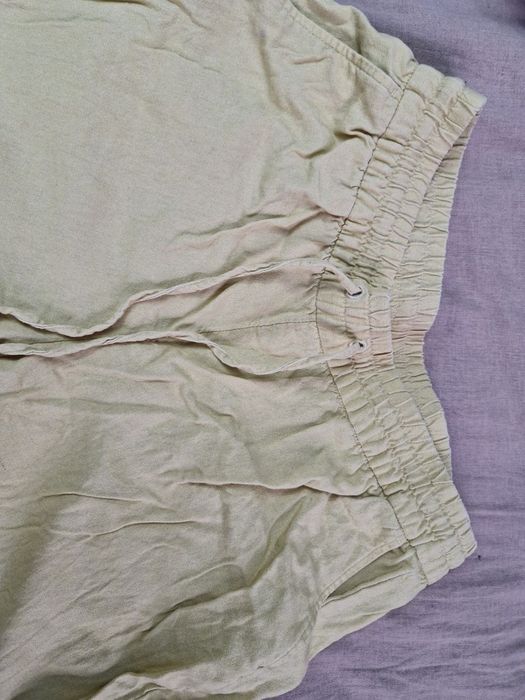 Лен брюки укороченные banana republic s-m+ футболка