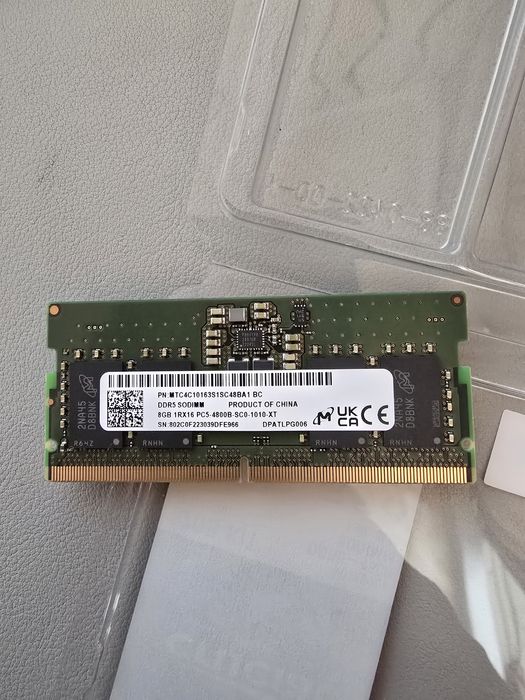 Продается ОЗУ DDR5 8Gb 4800 MHz