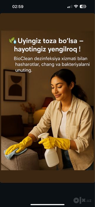 Yumshoq mebellar ximchistkasi uyda va ofisda | BioClean