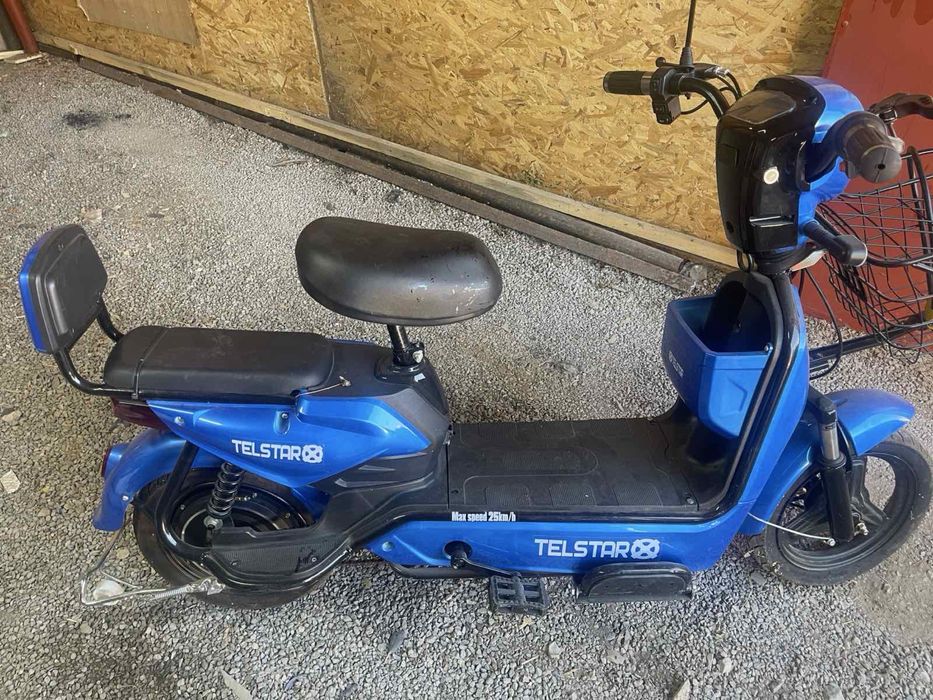 Telstar Електрически двуместен скутер – велосипед със 14″ гуми, 500W, 48V/15Ah