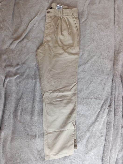 H&M Men's Beige Slim Fit Cotton Chinos Pantaloni / Blugi