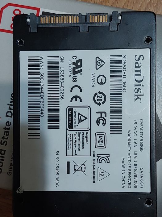 1TB SSD - SanDisk Ultra II , Samsung 860 Evo