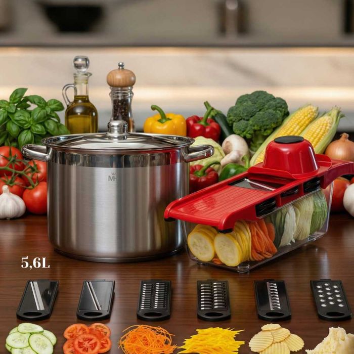 Професионална тенджера за готвене  + Подарък Мултифункционално кухненско ренде!