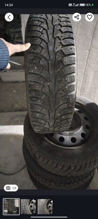 Продам зимнюю резину с дисками на акцент и т.д