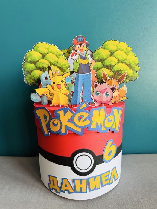 Картонена торта кутия Покемон Pokemon