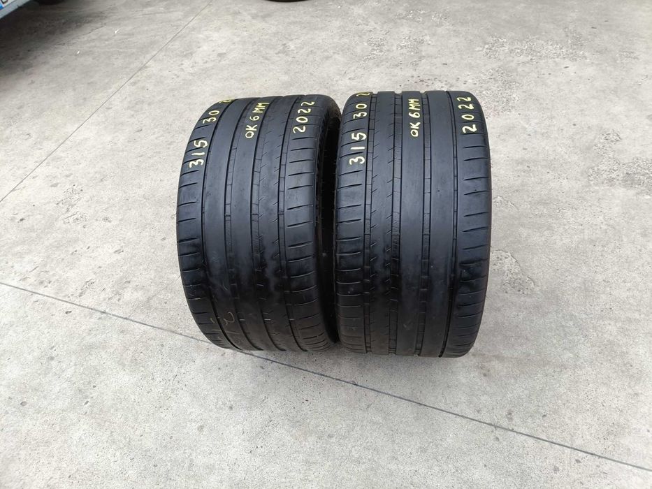 Doua anvelopa de vara 315 30 21 michelin pilot sport 4S profil 6 mm dot 2022