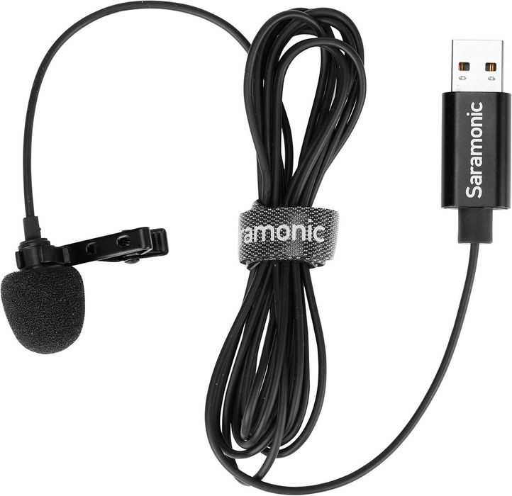 Microfon Lavaliera Saramonic SR-ULM10 USB-A Cablu 2m PC Mac Laptop