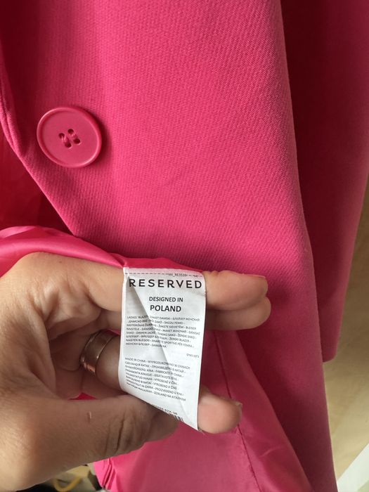 Palton sacou reserved roz imepcabil s