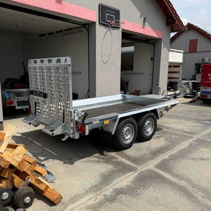Remorcă utilaje Martz Bau 300/2 dublu ax 2700kg roti 185R14C