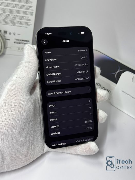 iPhone 14 Pro, 1TB, Black, 100% батерия, КАТО НОВ, 1г. ГАРАНЦИЯ!