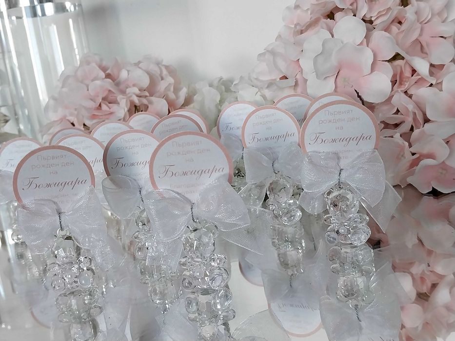 Подаръчета, подаръци за гости за кръщене, погача. Комплект за кръщене