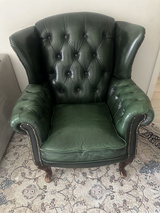 Кожаное кресло, винтаж