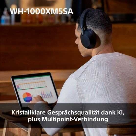 Нови Bluetooth Безжични Слушалки с Микрофон Sony - WH-1000XM5SA, ANC