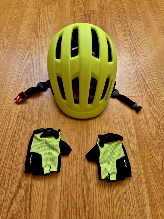 Casca manusi btwin bicicleta