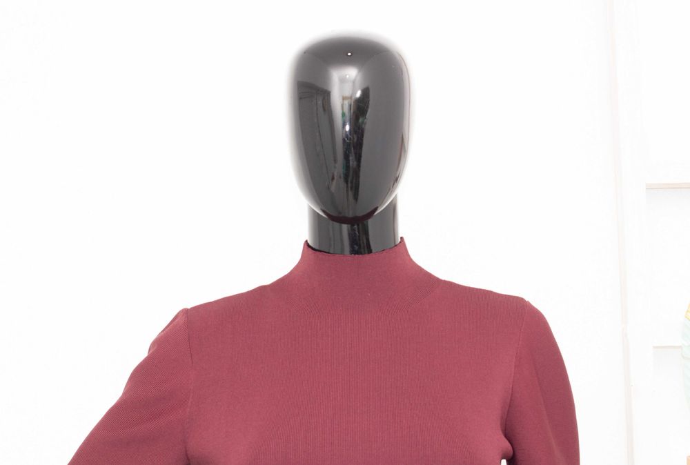 Ted Baker дамска рокля вишнава балон ръкави М