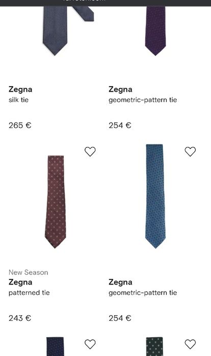 Вратовръзки Ermenegildo Zegna и Valentino
