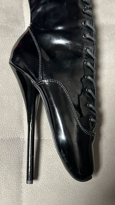 Сапоги Pleaser DEVIOUS Ballet-2020, черные (оригинал). р-р 39.