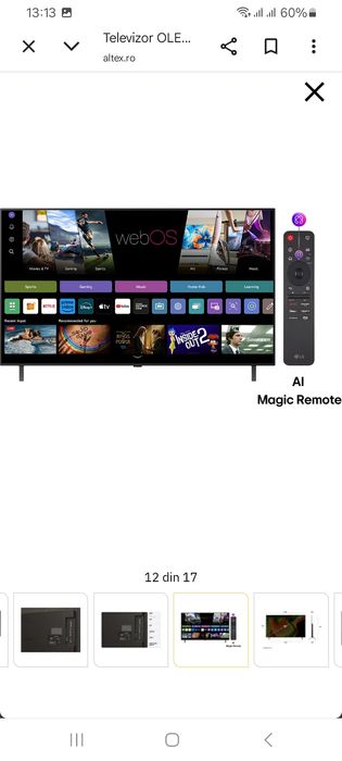 TV LG oled 4k hdr 139cm