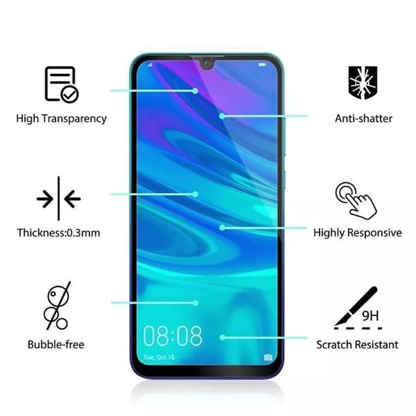 Huawei Y5 Y7 2019 / Honor 9X 8X 8S X7/5D ЦЯЛО ЛЕПИЛО Стъклен протектор