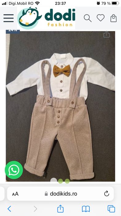 Costum băieței botez