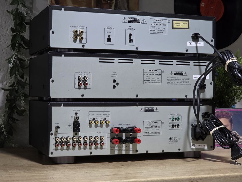 Linie audio ONKYO receiver TX-9031rds, dublu deck , cd-player dx-6830