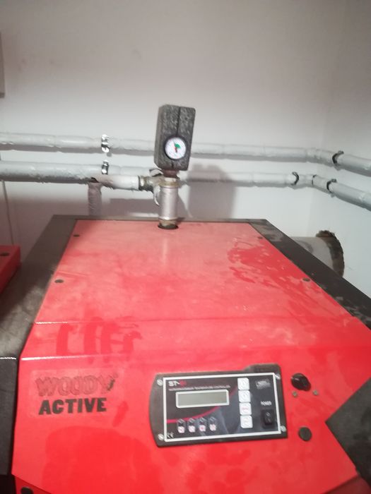 Centrala 30kw cu ventilator pe lemne, carbuni , peleti  si boabe de porumb